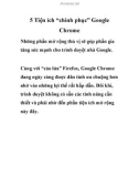 5 Tiện ích 'chinh phục' Google Chrome