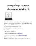 Hướng dẫn tạo USB boot nhanh trong Windows 8