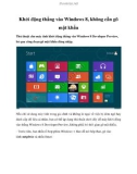 Khởi động thẳng vào Windows 8, không cần gõ mật khẩu