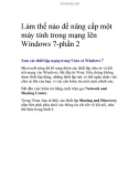 Làm thế nào để nâng cấp một máy tính trong mạng lên Windows 7-phần 2