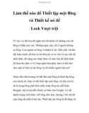 Làm thế nào để Thiết lập một Blog và Thiết kế nó để Look Vượt trội