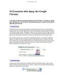 10 Extension hữu dụng cho Google Chrome