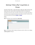Kích hoạt 'Click-to-Play' trong Firefaox và Chrome