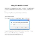 Tăng tốc cho Windows 8