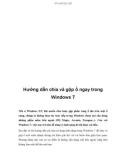 Hướng dẫn chia và gộp ổ ngay trong Windows 7