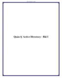 Quản lý Active Directory - Bài I