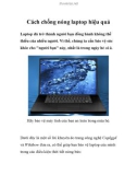 Cách chống nóng laptop hiệu quả