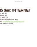 Bài giảng Internet - Bài mở đầu: Tổng quan về Internet