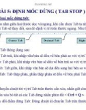 Bài giảng Microsoft Word 2003 - Bài 05: Định mốc dừng (Tab stop)