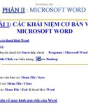 Bài giảng Microsoft Word 2003 - Bài 01: Các khái niệm cơ bản về Microsoft Word