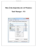 Một số thủ thuật hữu ích với Windows Task Manager – P.1