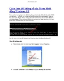 Cách thay đổi thông số của Menu khởi động Windows XP