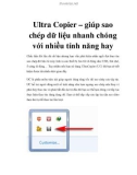 Ultra Copier – giúp sao chép dữ liệu nhanh chóng với nhiều tính năng hay