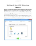 Khôi phục dữ liệu với File History trong Windows 8