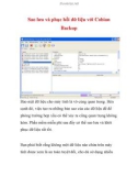 Sao lưu và phục hồi dữ liệu với Cobian Backup- P1