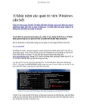 10 khái niệm các quản trị viên Windows