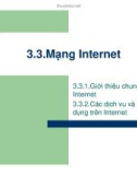 MẠNG VÀ TRUYỀN THÔNG - Chương III: Mạng Internet