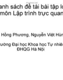 Bài giảng Danh sách đề tài bài tập lớn môn Lập trình trực quan