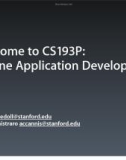 Welcome to CS193P: iPhone Application Development