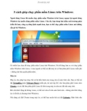 5 cách giúp chạy phần mềm Linux trên Windows