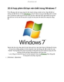 25 tổ hợp phím tắt bạn nên biết trong Windows 7