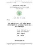 luận văn: VAI TRÒ CỦA QUÀ LƯU NIỆM TRONG PHÁT TRIỂN DU LỊCH TẠI THÀNH PHỐ HỒ CHÍ MINH