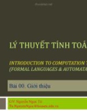 Bài giảng Lý thuyết tính toán: Bài 00 - Nguyễn Ngọc Tú