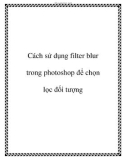 Cách sử dụng filter blur trong photoshop để chọn lọc đối tượng