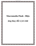 Macromedia Flash - Hiệu ứng thay đổi vị trí chữ