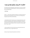 Làm gì khi phần cứng PC bị lỗi?