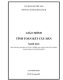 Giáo trình Tính toán kết cấu hàn (Nghề: Hàn) - Trường Cao đẳng Hàng hải II