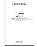 Giáo trình Tiện lỗ (Nghề: Cắt gọt kim loại) - Trường Cao đẳng Hàng hải II