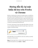 Hướng dẫn lấy lại mật khẩu đã lưu trên Firefox và Chrome