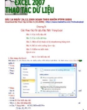 TỰ HỌC EXCEL 2007 - THAO TÁC DỮ LIỆU