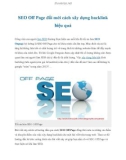 SEO Off Page đổi mới cách xây dựng backlink hiệu quả