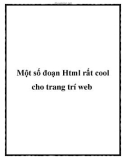 Một số đoạn Html rất cool cho trang trí web