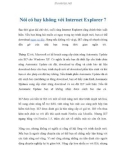 Nói có hay không với Internet Explorer 7