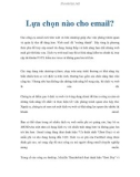 Lựa chọn nào cho email?