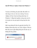 Sửa lỗi VMware vSphere Client trên Windows 7