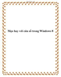 Mẹo hay với cửa sổ trong Windows 8