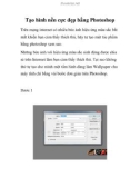 Tạo hình nền cực đẹp bằng Photoshop