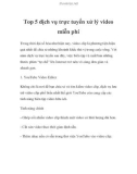 Top 5 dịch vụ trực tuyến xử lý video miễn phí