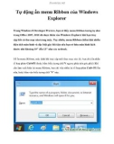 Tự động ẩn menu Ribbon của Windows ExplorerTrong Windows 8