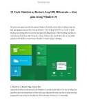 10 Cách Shutdown, Restart, Log Off, Hibernate ... đơn giản trong Windows 8