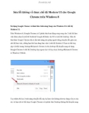 Sửa lỗi không về được chế độ Modern UI cho Google Chrome trên Windows 8