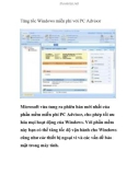 Tăng tốc Windows miễn phí với PC Advisor