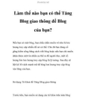 Làm thế nào bạn có thể