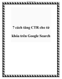 7 cách tăng CTR cho từ khóa trên Google Search