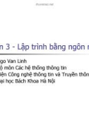 Bài giảng Tin học căn bản (Phần 3): Chương mở đầu - Ngô Văn Linh