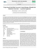 T-type based Grid-side converter control design of double fed induction generator – a practical approach